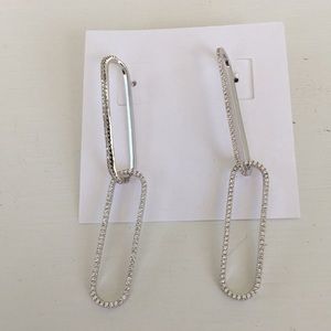 Oblong Glittery Earrings